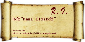 Rékasi Ildikó névjegykártya